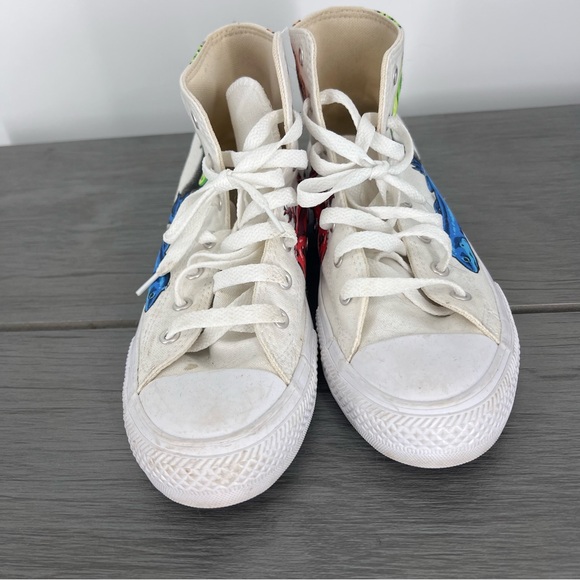 Like new converse high top shoes with gecko lizards junior size5 limited - Picture 3 of 10
